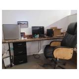 Computer- Filing Cabinet- Office Chair