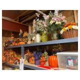 All Fall Decorations on Top 2 Shelfs