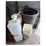 Buckets and Trash Can