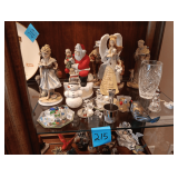 Christmas Figurines. Angel. Mirrored Figurines