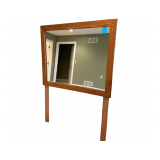 Wooden Mirror 43.5” L X 63” H.