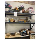 A Plethora of Photo Frames an Abundance of Sizes Plastic Flowers and Vases No Metal Shelfs are for Sale