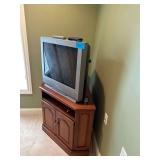 ANYO Vintage 27” TV - Wooden TV Stand 29.5”H. X 41”L.