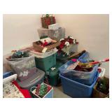 All Xmas Decorations In Totes and on Floor