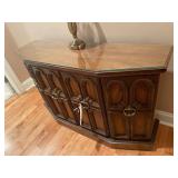 Hallway Cabinet Glass Top 46.5"x14"x29"