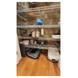 3 Shelves of Bakeware and Storage.