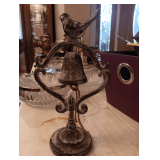 Silver Plated Platter. Cast Iron Bell