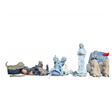 Shelf Of Yard Statues