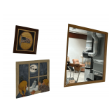 Wall Mirror 40”- Congress Wall Art 12” - Frosty Artwork 18”