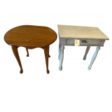 1-Wooden End Table - 1-Wooden Side Table 25”H. X 25.5” L. X 15” W. - 25”L. X 22”W. X23”H.