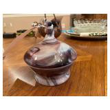 6"x6" Marble Type Bowl with Lid