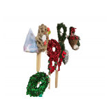All Wreaths and Garland Hanging on Wall 17 Items