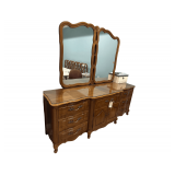 Vintage Dresser With Mirrors 76”L. X 20”D.X 32”H.