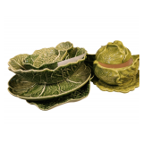 Leaf Pattern Serving Dishes And Bowls