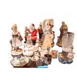 Christmas Figurines. Angel. Mirrored Figurines