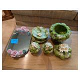 NARCO 1967 Green Apples With Daisies Set