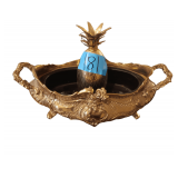 Brass Pineapple And Serving Container With Removable Insert