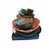 Set Of 4 Seabreeze Dinner Plates. Platters