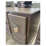 2 Drawer Filing Cabinet 27in Deep 19in Wide 31in Tall