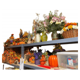 All Fall Decorations on Top 2 Shelfs