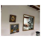 Wall Mirror 40”- Congress Wall Art 12” - Frosty Artwork 18”