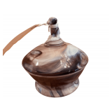 6"x6" Marble Type Bowl with Lid