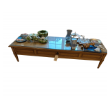 Vintage Wooden Coffee Table 69”L. X 18”H. X22”W.