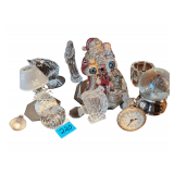 Snow Globe. Clock. Santa. Harp