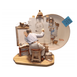 Norman Rockwell Plate And Figurine