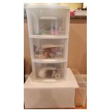 Plastic Storage Bins - Contents Included