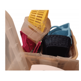 Tote With Lid. Laundry Basket. Stiff Cloth Baskets