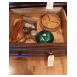 Drawer Of Wooden Serving Trays. Cups