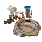 4 Sets of Christmas Salt and Pepper Shakers 2 Candle Sticks 4.25"