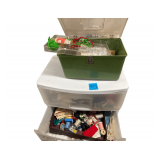 3 Drawer Tote of Sewing Material and Yarn