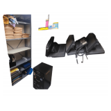 Contents of Cupboard- 80" Shelves- Filing Cabinet Plus Contents