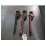 3 Heavy Duty Pipe Wrenches