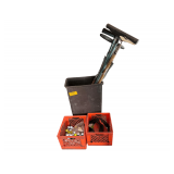 Bin of Rakes and Golf Balls