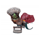 Letter C. Rags. Large Glass Candles