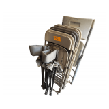 6 Folding Chairs and 2 Camp Chairs