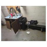 Double Sink Vanity and Bench