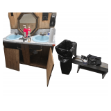 Double Sink Vanity and Bench
