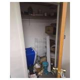 Various Items in Closet Such As - Cooler - 30" Rack & Other Hardware