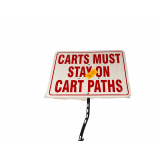 Metal Cart Path Only Sign