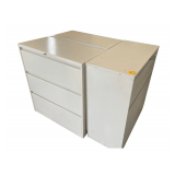 3 Horizontal Filing Cabinets with Keys 36"x18"x42"