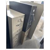 3-Steel File Cabinets 48”H. - 29”H. - 29”H.