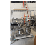 4 Tier Rolling Wire Rack - 68.5” Height, 47.5 Width, 21” Depth