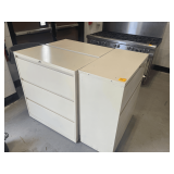3 Horizontal Filing Cabinets with Keys 36"x18"x42"