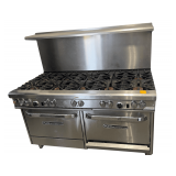 Southbend 10 Burner Gas Range with 2 Standard Ovens - Model 4601DD - 60” - 22.5” Flue Riser & Shelf