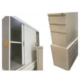 4 Metal Horizontal Filing Cabinets Various Sizes