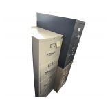 3-Steel File Cabinets 48”H. - 29”H. - 29”H.